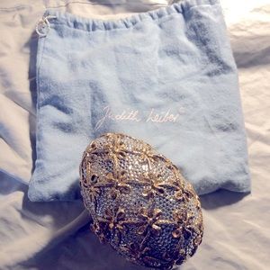 Judith Leiber Silver/Gold Faberge Egg Minaudière